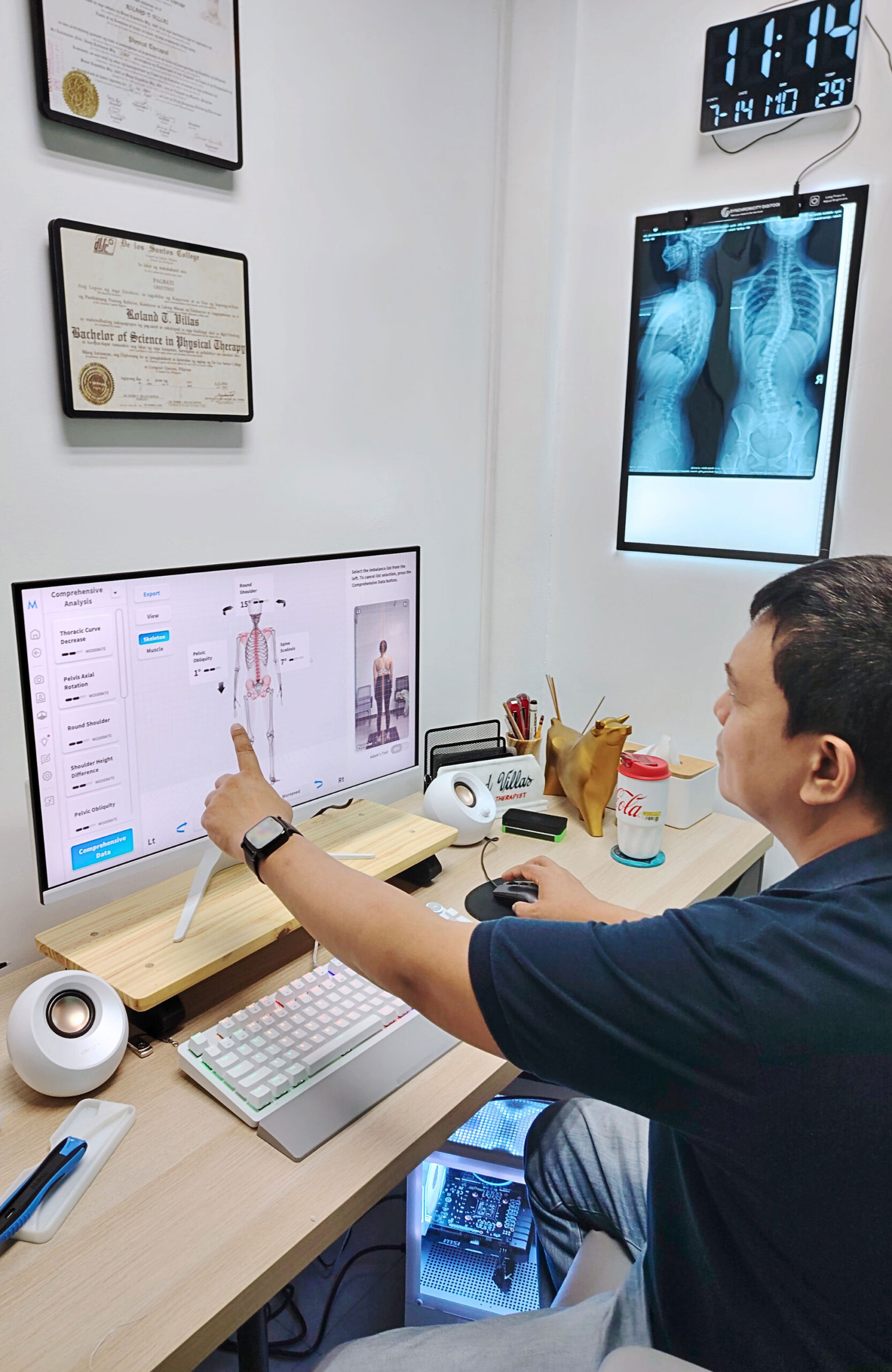 rehab center owner on postureaid.com.ph manila, Non-Surgical Scoliosis Posture Therapy office